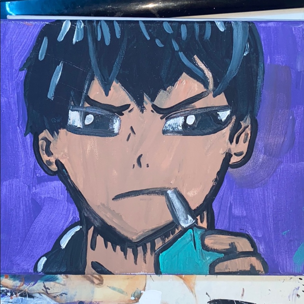 kageyama haikyuu painting.hand painted canvas